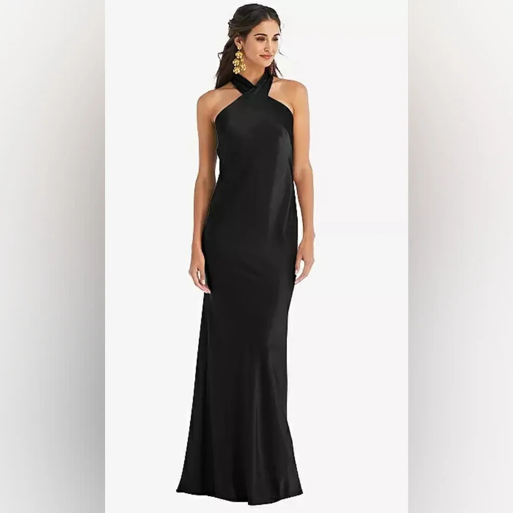 Black Halter Maxi Dress - Elegant Evening Gown